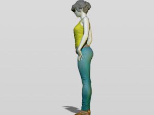 shy girl 3D 打印模型