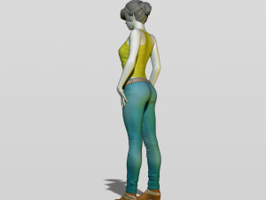 shy girl 3D 打印模型