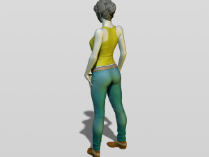 shy girl 3D 打印模型