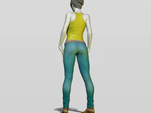 shy girl 3D Print Model