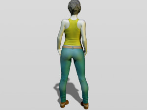 shy girl 3D 打印模型