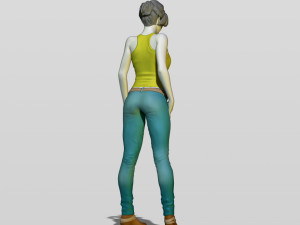 shy girl 3D 打印模型