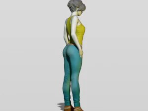 shy girl 3D Print Model