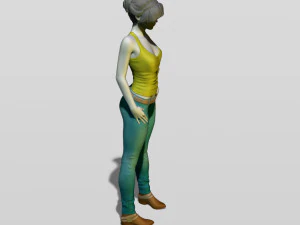 shy girl 3D Print Model