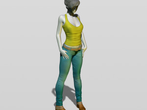 shy girl 3D 打印模型