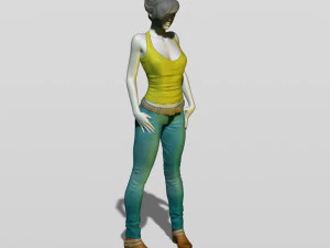 shy girl 3D Print Model