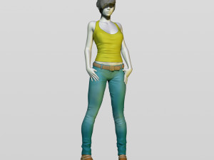 shy girl 3D 打印模型