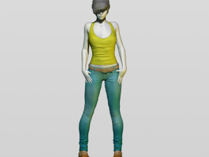 shy girl 3D 打印模型