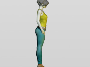 shy girl 3D 打印模型