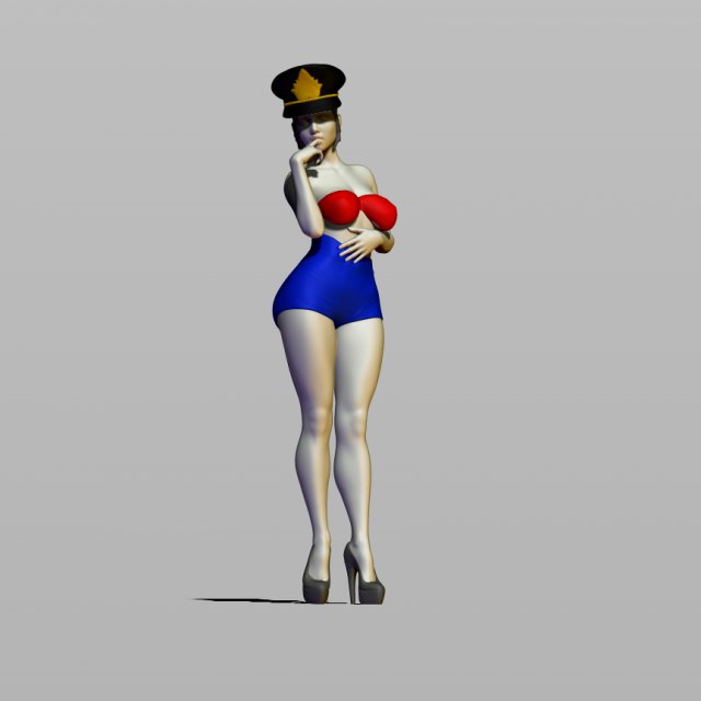 pin upy girl Modello di stampa 3D .c4d .max .obj .3ds .fbx .stl .blend 