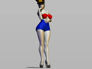 garota pin-up Modelo de Impressão 3D