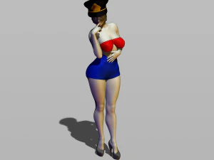pin upy girl 3D Print Model