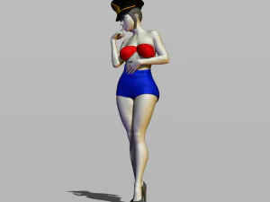 pin upy girl 3D Print Model