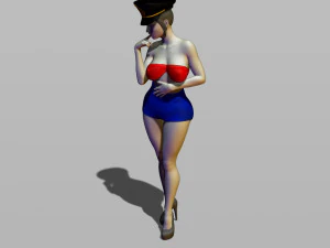 pin upy girl 3D Print Model