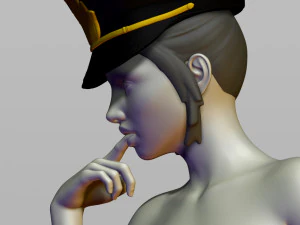 pin upy girl 3D Print Model
