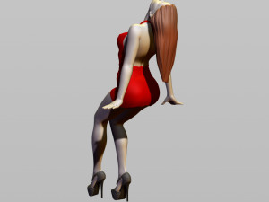 the girl next to the car Modelo de Impressão 3D