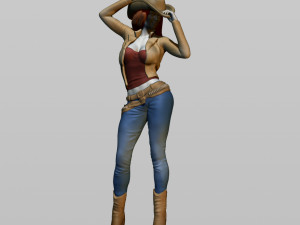 cowgirl 3D प्रिंट मॉडल