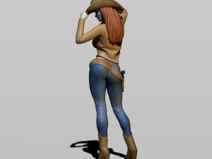 cowgirl 3D प्रिंट मॉडल