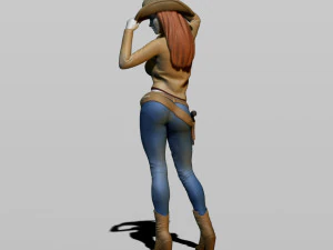 cowgirl 3D Print Model