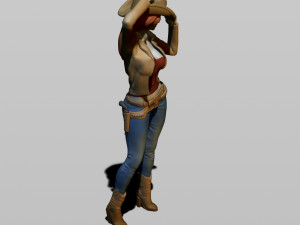 cowgirl 3D प्रिंट मॉडल