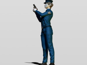 police woman Model do druku 3D