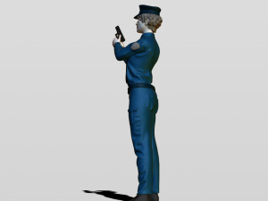 police woman Model do druku 3D