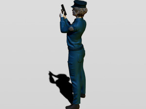 police woman Model do druku 3D