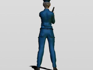 police woman Model do druku 3D