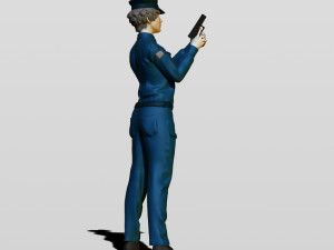 police woman Model do druku 3D