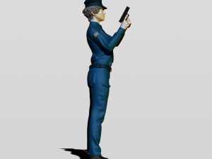 police woman Model do druku 3D