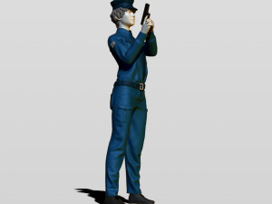police woman Model do druku 3D
