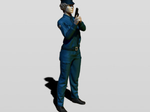 police woman Model do druku 3D