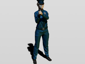 police woman Model do druku 3D