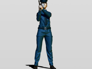 police woman Model do druku 3D