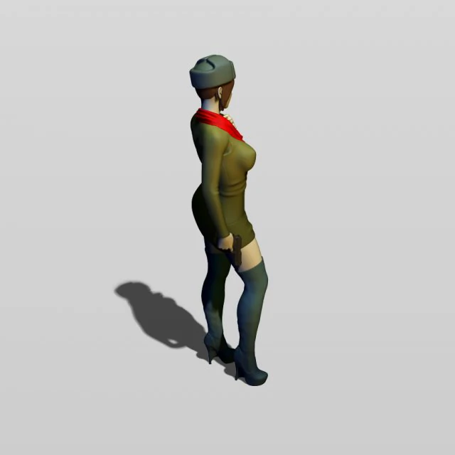 real soviet woman 3D Print Model .c4d .max .obj .3ds .fbx .stl .blend