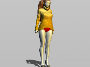 pretty girl in sweater 3D Print Model