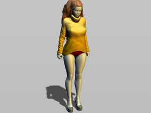 pretty girl in sweater 3D Print Model
