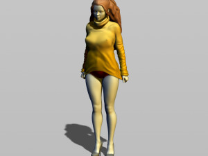 pretty girl in sweater 3D Print Model