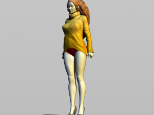 pretty girl in sweater 3D Print Model