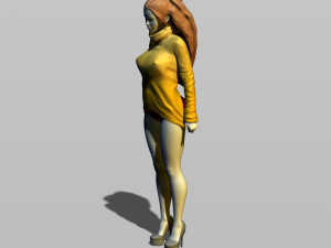 pretty girl in sweater 3D Print Model