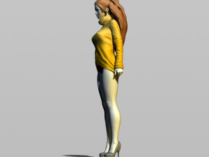 pretty girl in sweater 3D Print Model