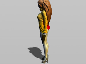 pretty girl in sweater 3D Print Model