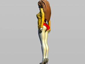 pretty girl in sweater 3D Print Model