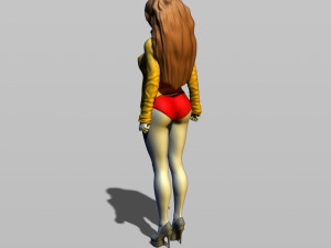 pretty girl in sweater 3D Print Model
