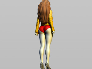 pretty girl in sweater 3D Print Model