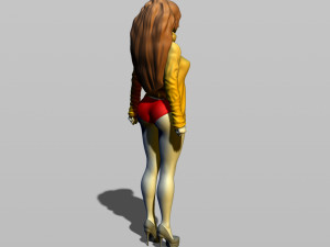 pretty girl in sweater 3D Print Model