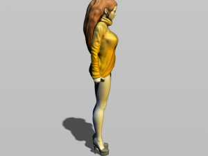 pretty girl in sweater 3D Print Model