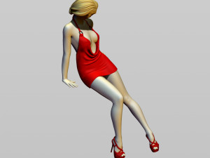 girl on the hood 3D Print Model