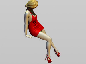 girl on the hood 3D Print Model