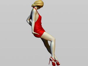 girl on the hood 3D Print Model